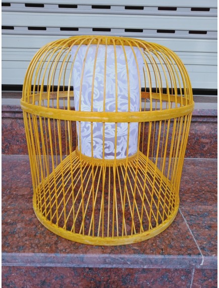 Đèn mây tre đan tăm có giấy trang trí